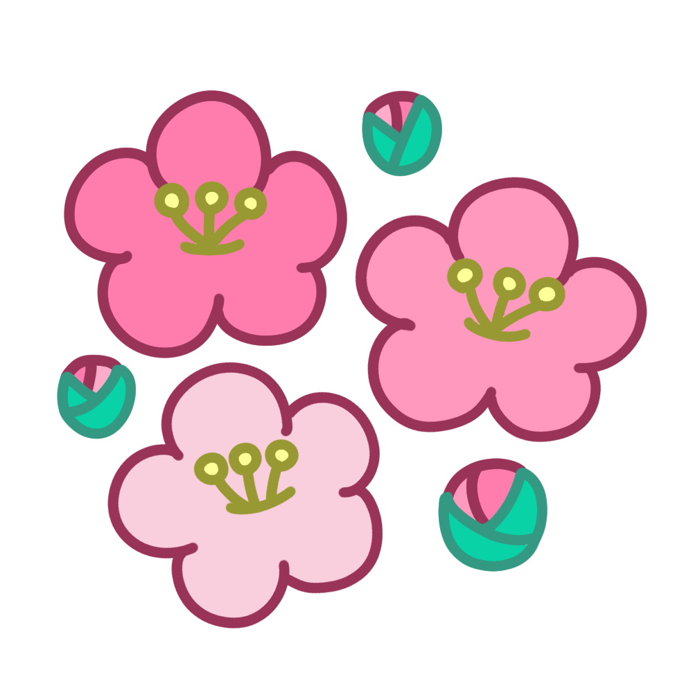 梅の花 – イラストせんせい|使いやすいフリー素材集